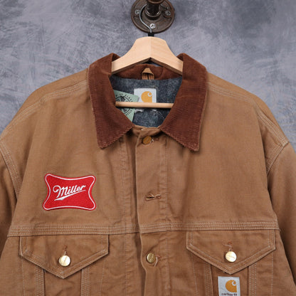 90s Tan Brown Miller Carhartt Trucker Jacket 4809
