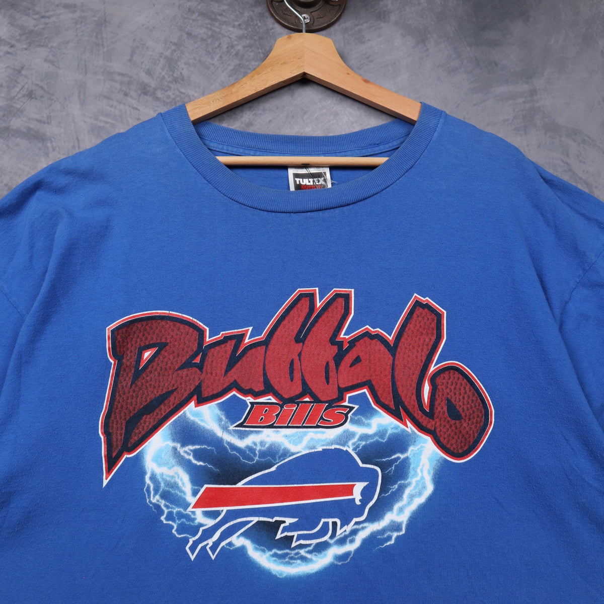 90s Blue Buffalo Bills Lightning Shirt 6576