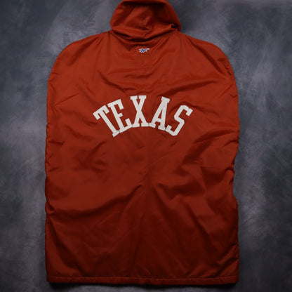 90s Burnt Orange Texas Longhorns Reebok Hooded Sideline Cape 5949