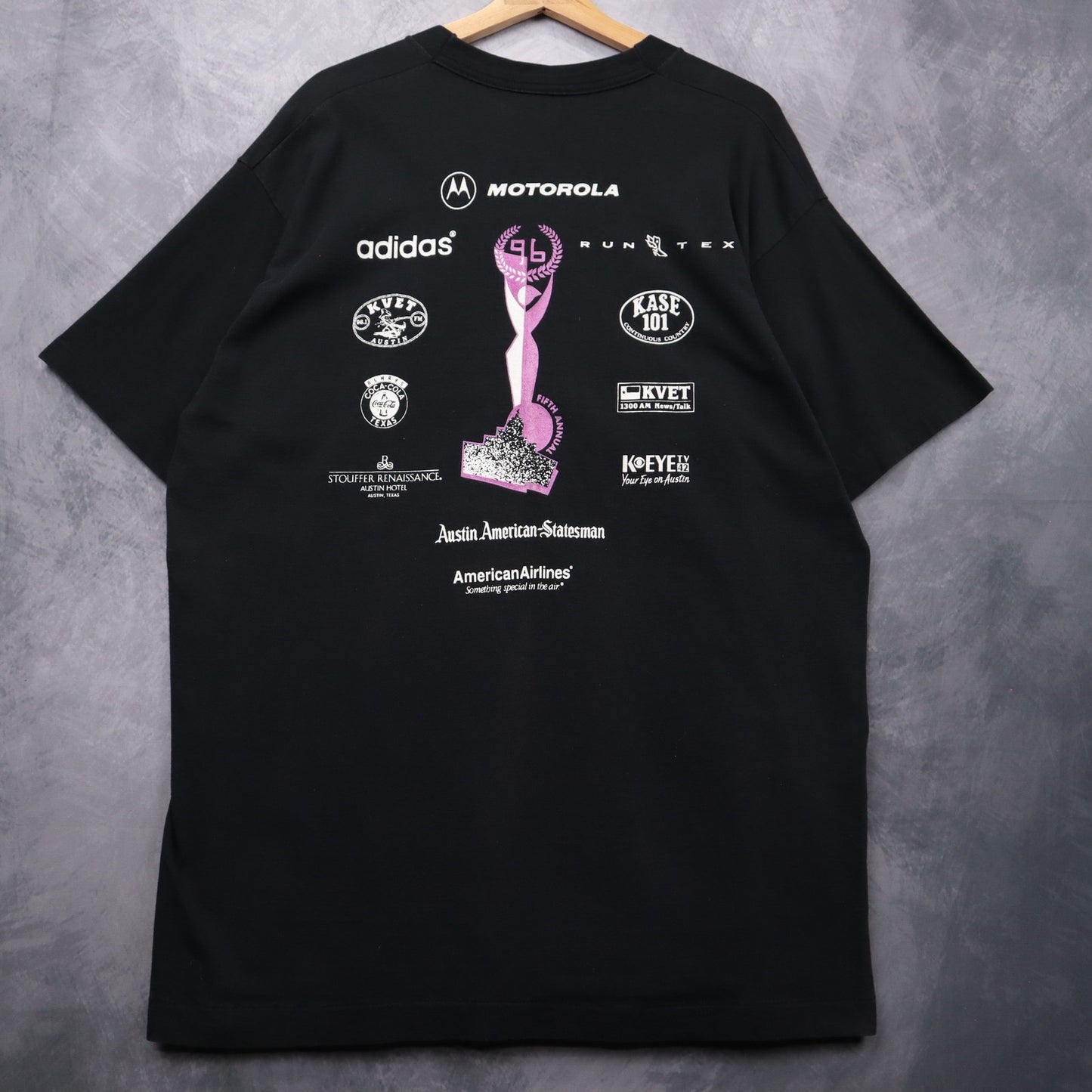 1996 Black Motorola Austin Marathon Shirt 4668