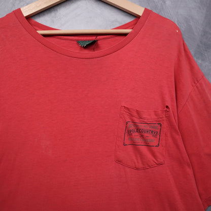 90s Red Polo Country Ralph Lauren Pocket Shirt 4722