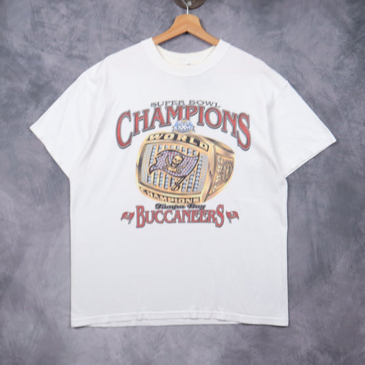 2003 White Tampa Bay Buccaneers Super Bowl Champions Shirt 6643