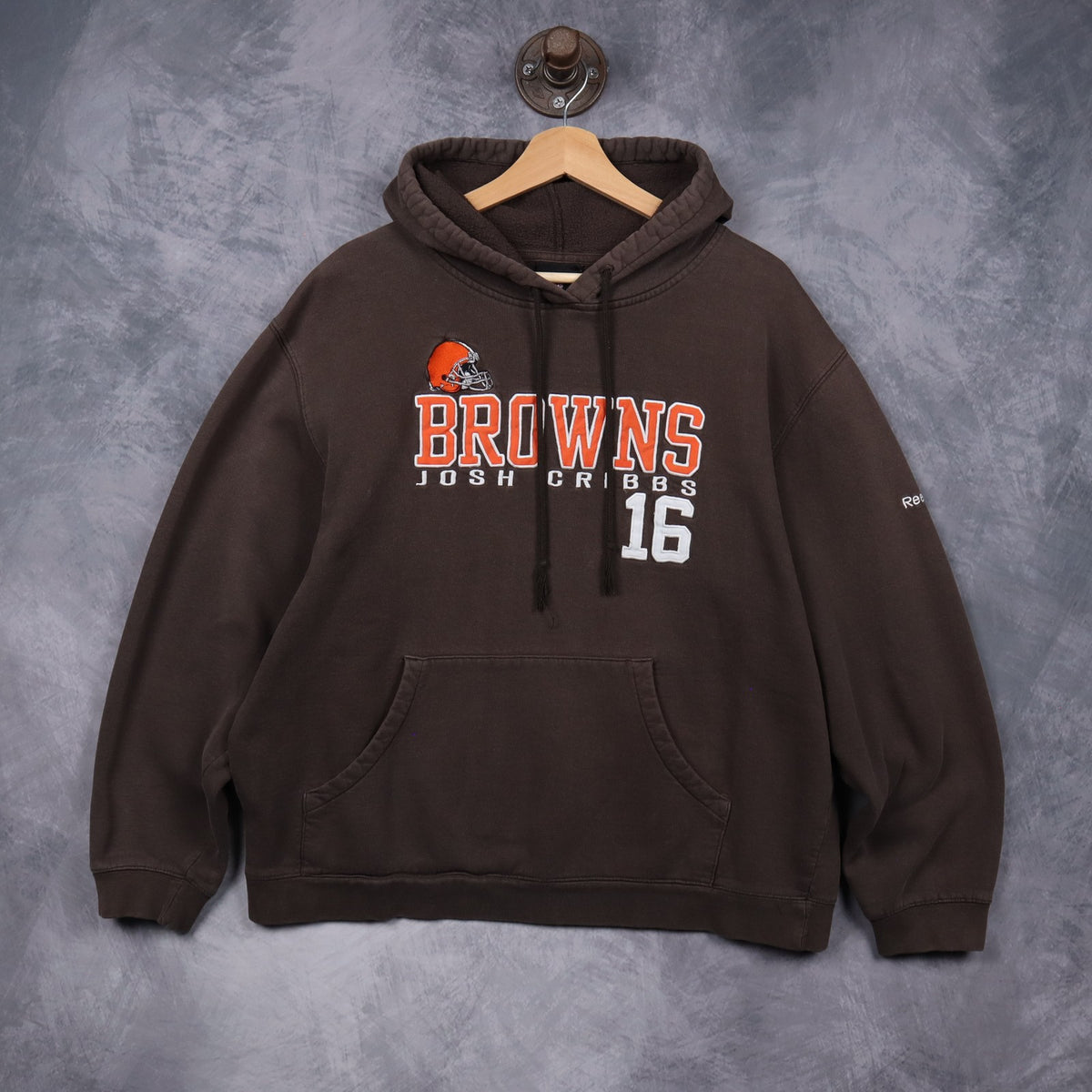 00s Brown Cleveland Browns Josh Cribbs 16 Hoodie 6471