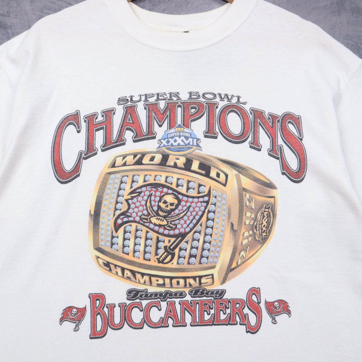 2003 White Tampa Bay Buccaneers Super Bowl Champions Shirt 6643