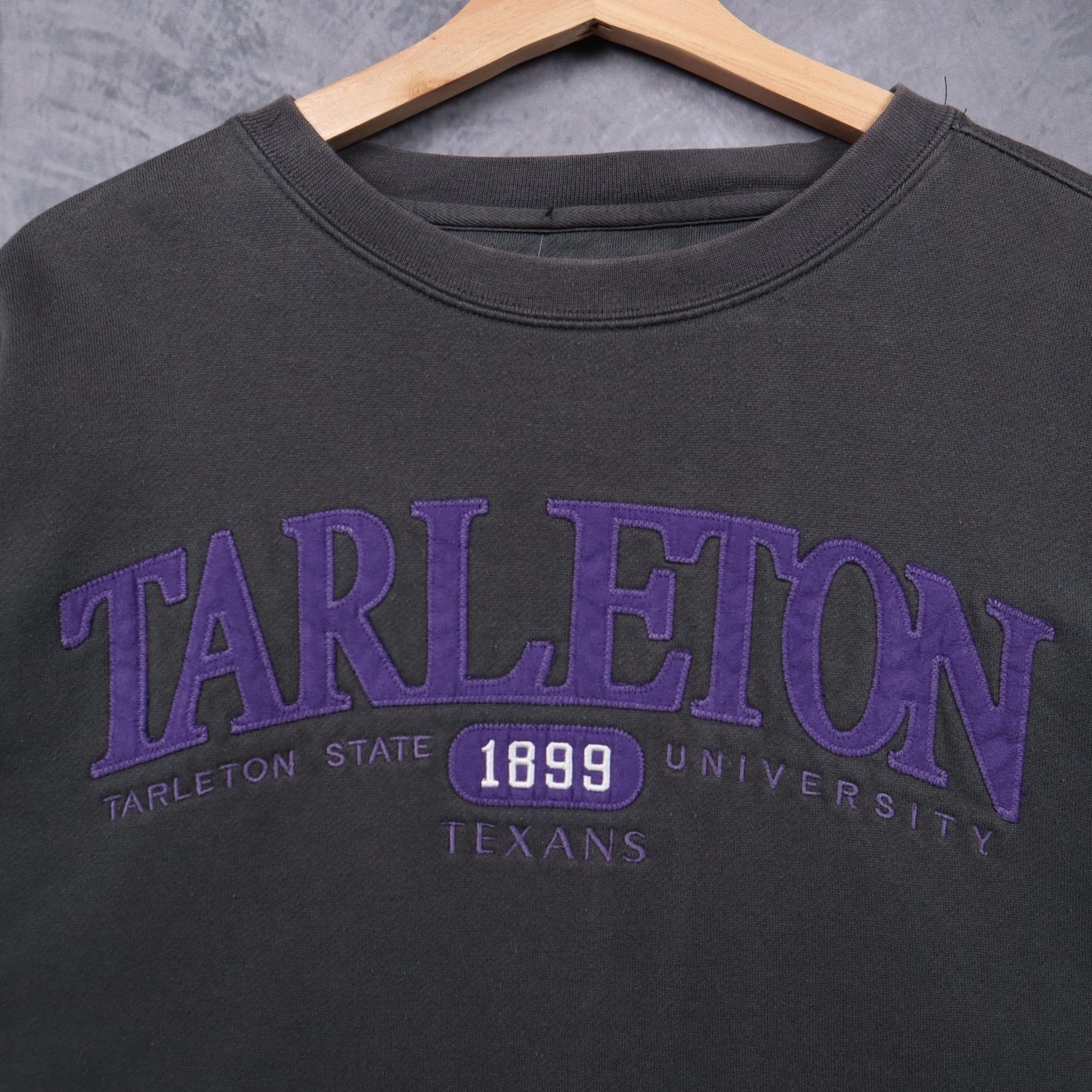 00s Dark Grey Tarleton State University TSU Crewneck Sweatshirt 5540