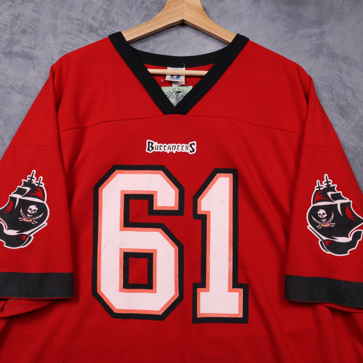 90s Red Tampa Bay Buccaneers Mayberry #61 Jersey 6561