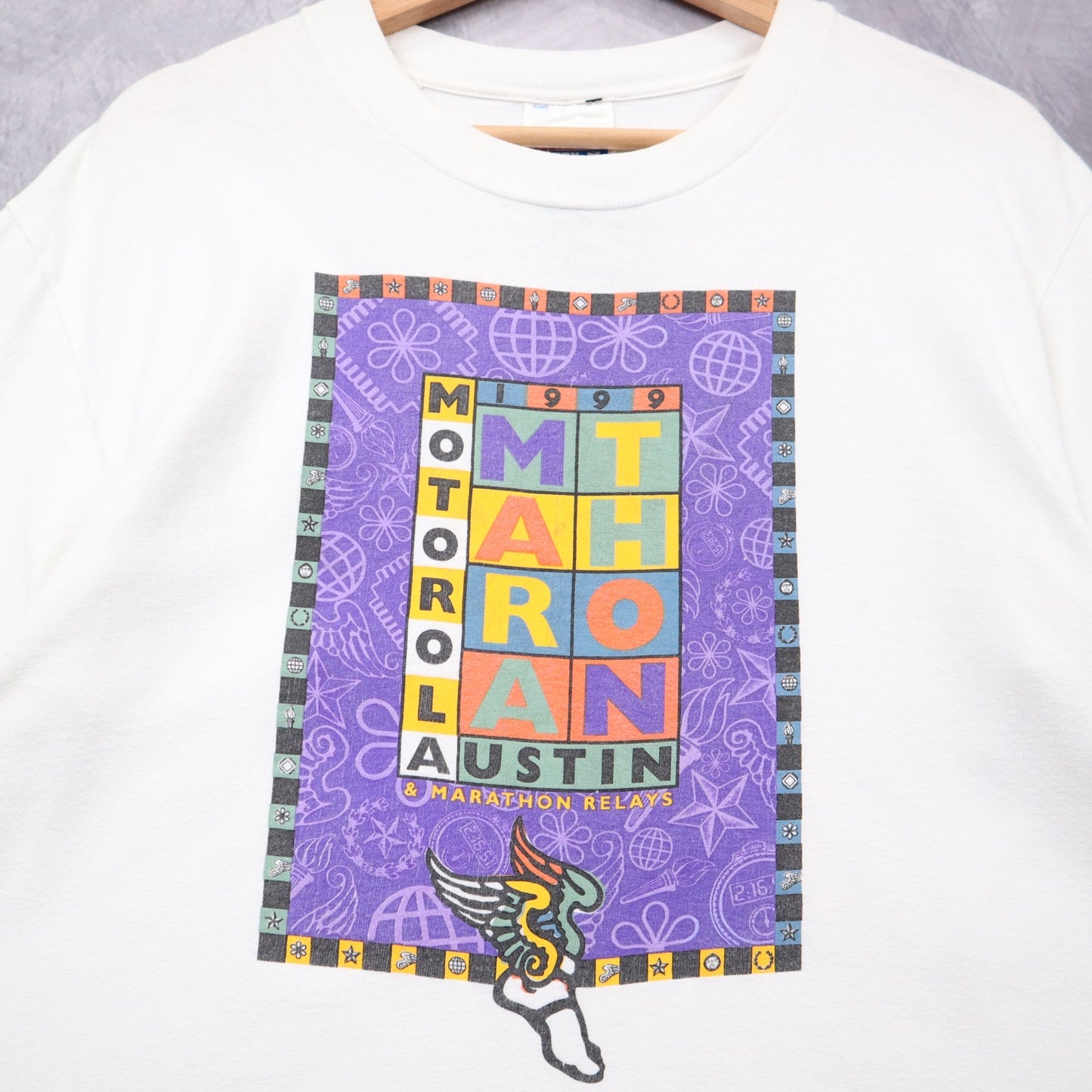 1999 White Motorola Austin Marathon Shirt 4665