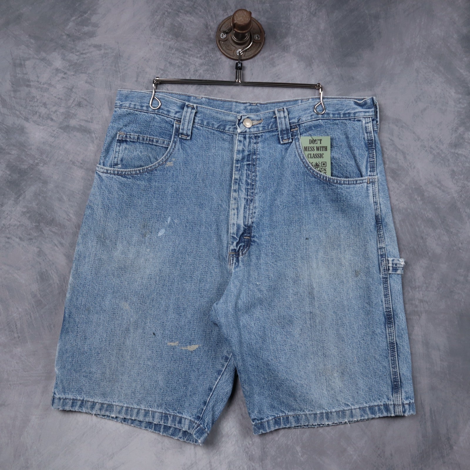 Y2K Light Wash Wrangler Carpenter Denim Shorts 5196