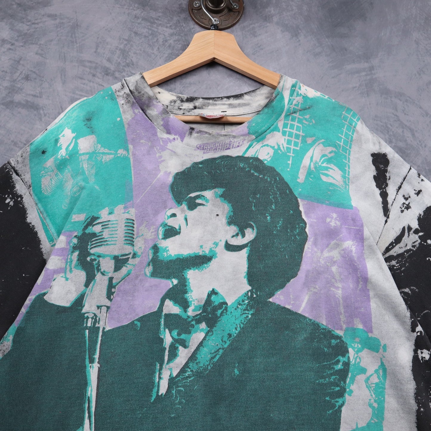 90s James Brown Mosquitohead All Over Print Shirt 5122
