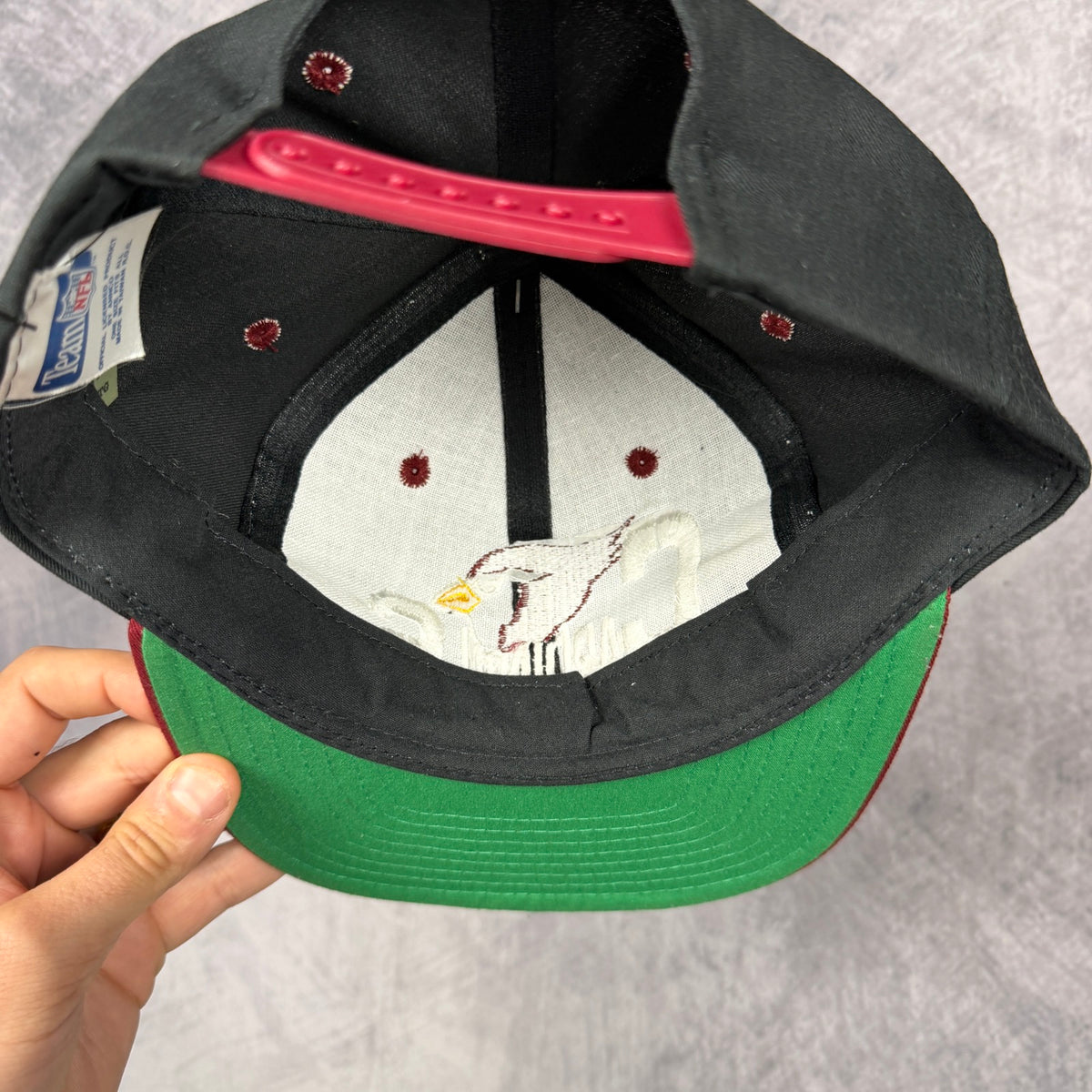 90s Black Phoenix Cardinals Snapback Hat 6877