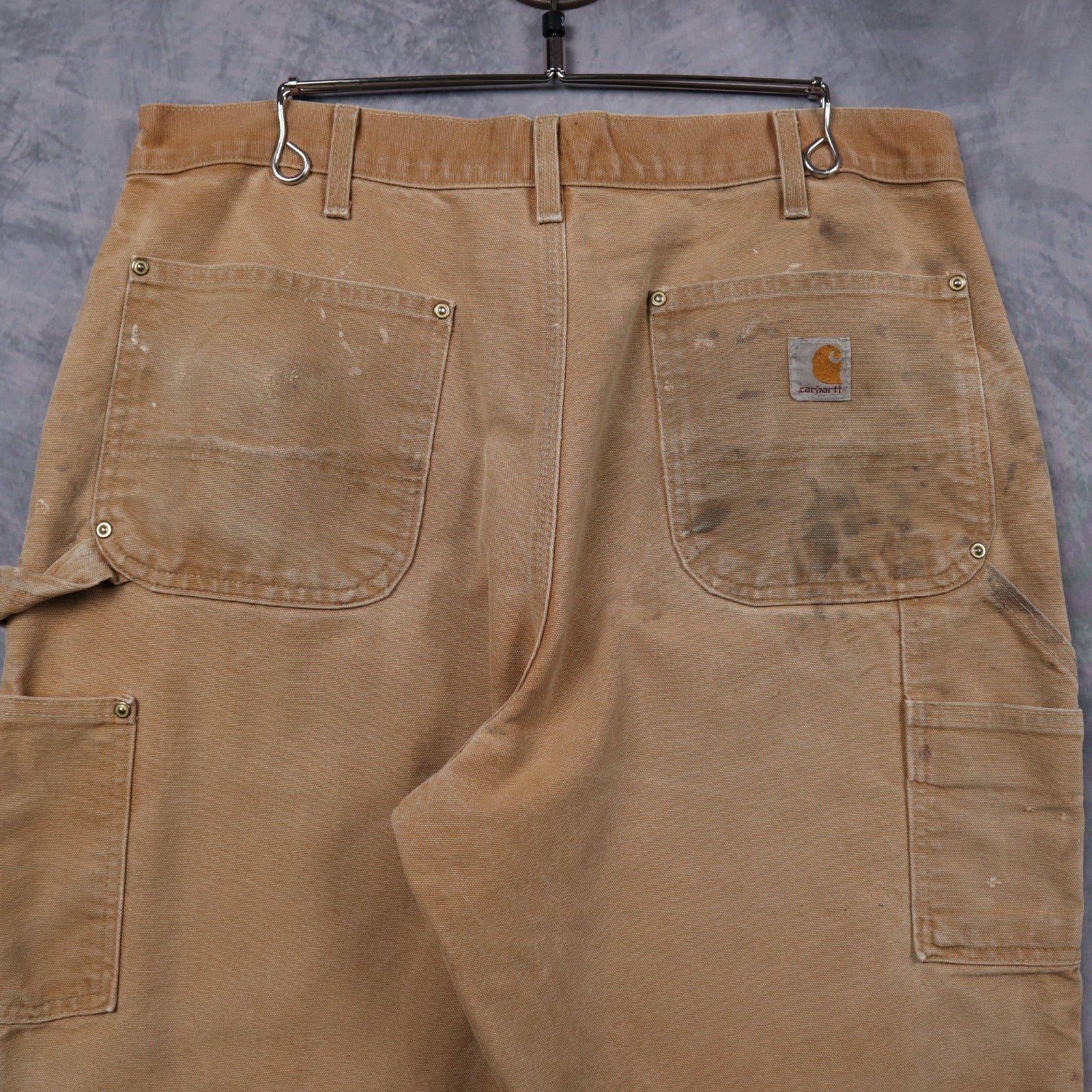 90s Tan Carhartt Distressed Double Knee Work Pants 5226