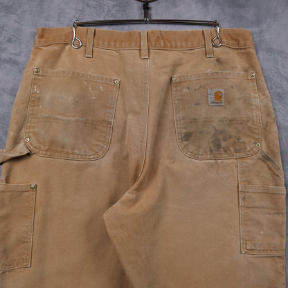 90s Tan Carhartt Distressed Double Knee Work Pants 5226