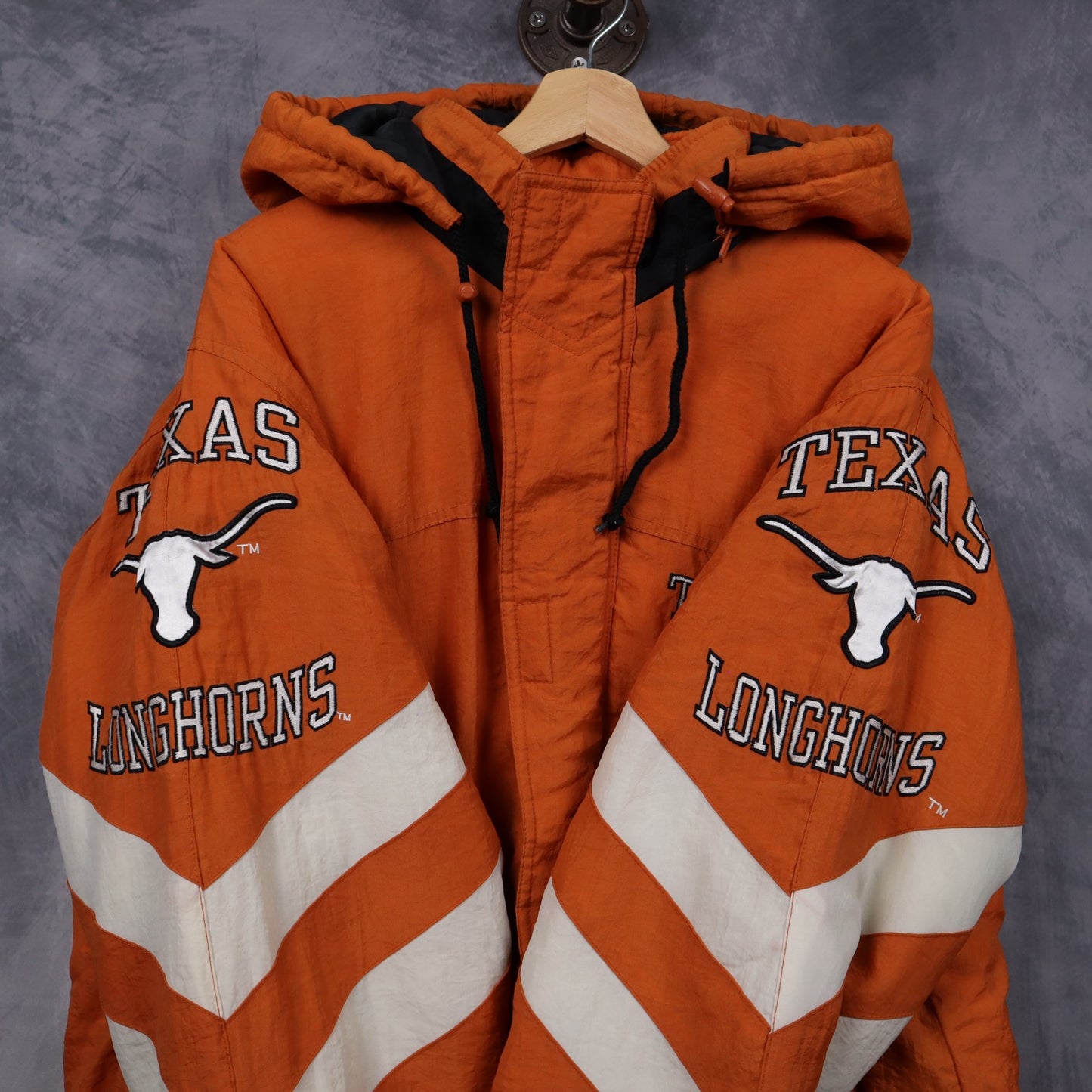 90s Orange Texas Longhorns Starter Hooded Jacket 5925