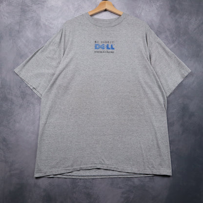 90s Gray Dell 'Be Direct' Promo Shirt 4673