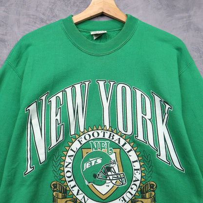90s Green New York Jets Crewneck Sweatshirt 6423