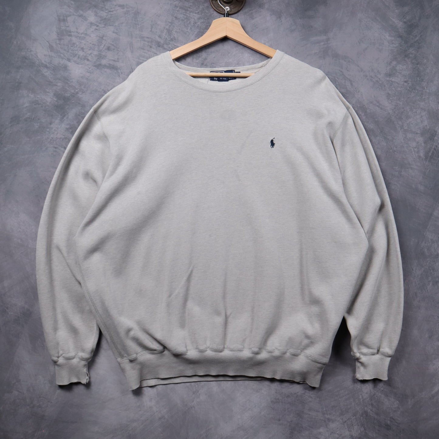 90s Grey Polo Ralph Lauren Essential Logo Crewneck Sweatshirt 5404