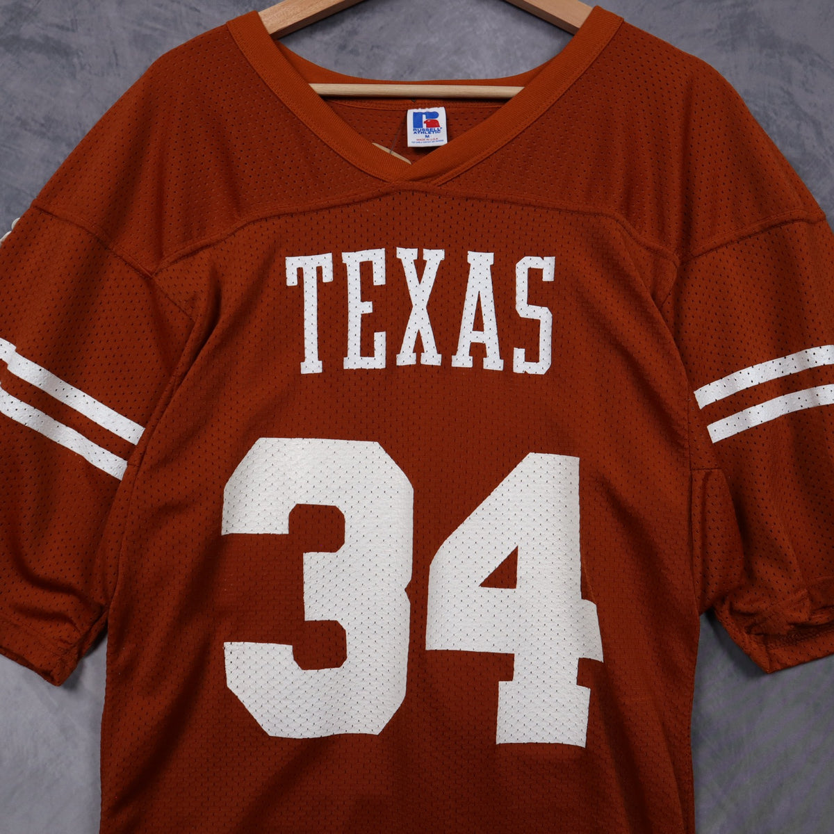 90s Burnt Orange Texas Longhorns #34 Russell Athletic Jersey 5882
