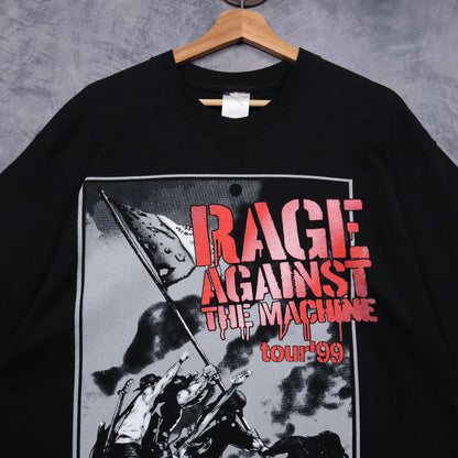 1999 Black Rage Against The Machine Hollywood Tour Shirt 5124