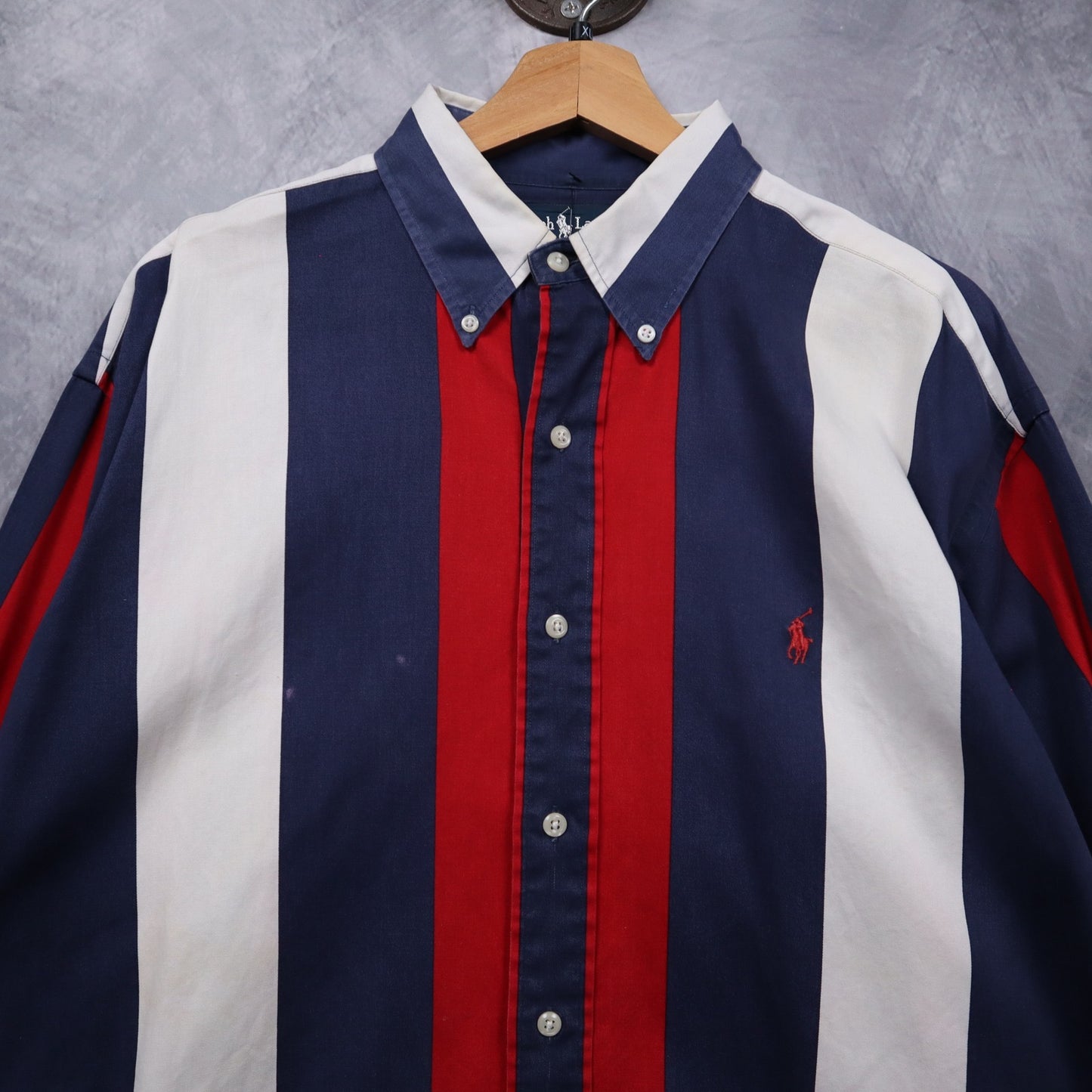 90s Ralph Lauren Blaire Vertical Striped Long Sleeve Button Up Shirt 4700