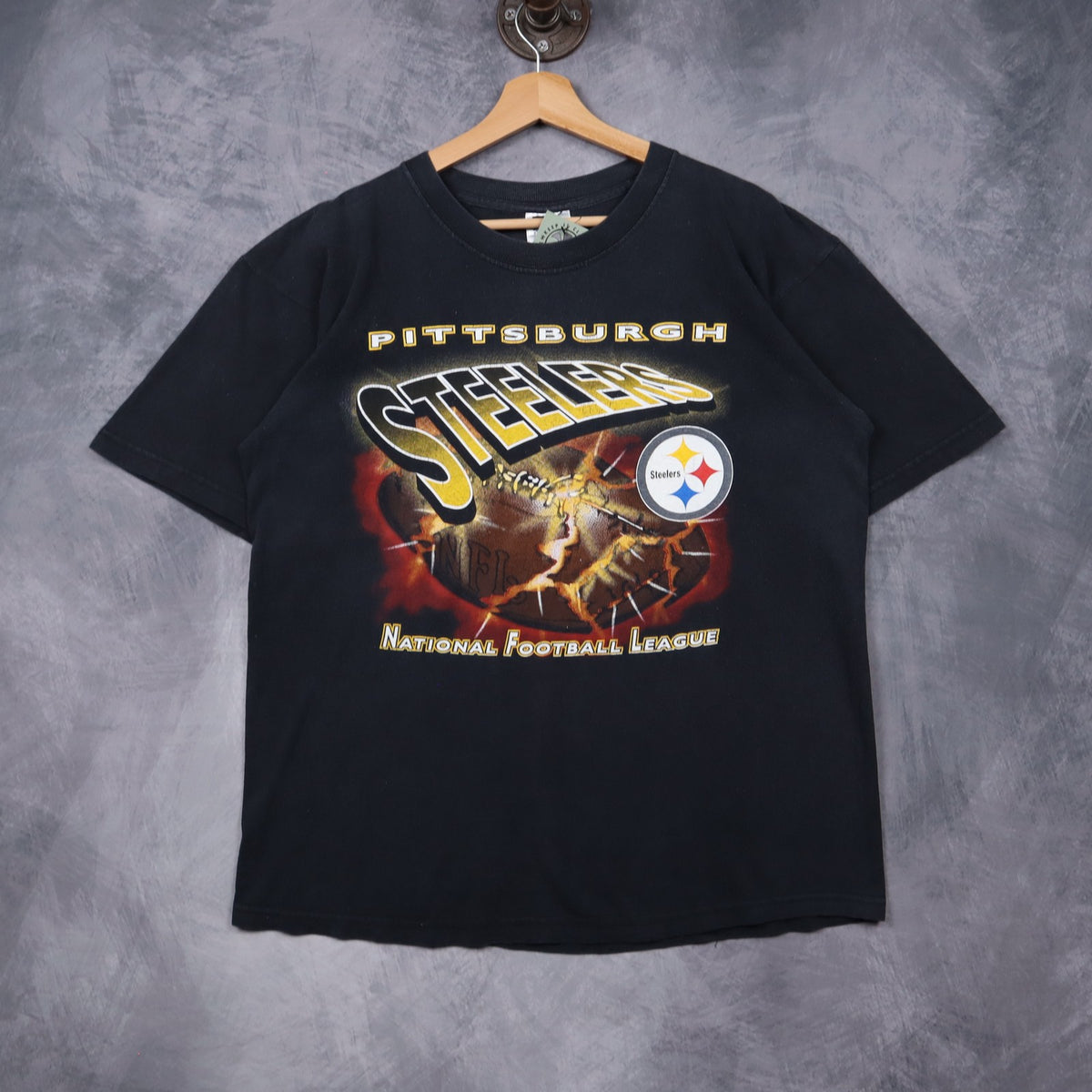00s Black Pittsburgh Steelers NFL Shirt 6765