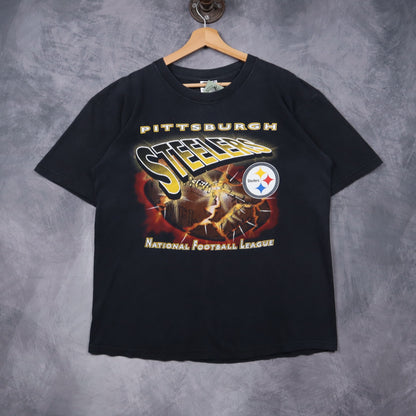 00s Black Pittsburgh Steelers NFL Shirt 6765