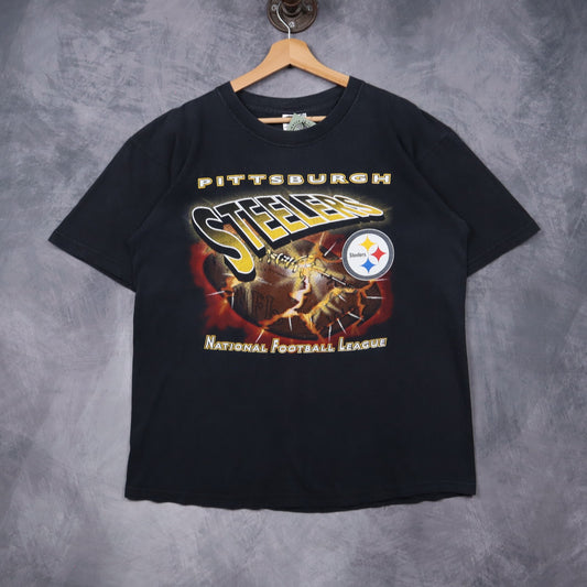 00s Black Pittsburgh Steelers NFL Shirt 6765