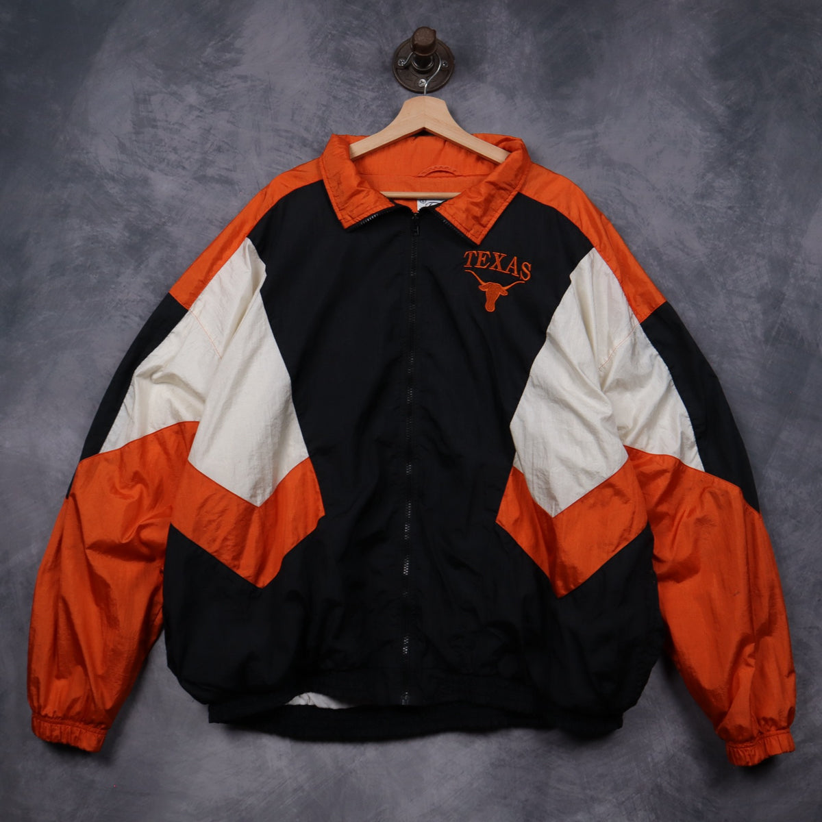 90s Black Texas Longhorns Windbreaker Jacket 5946