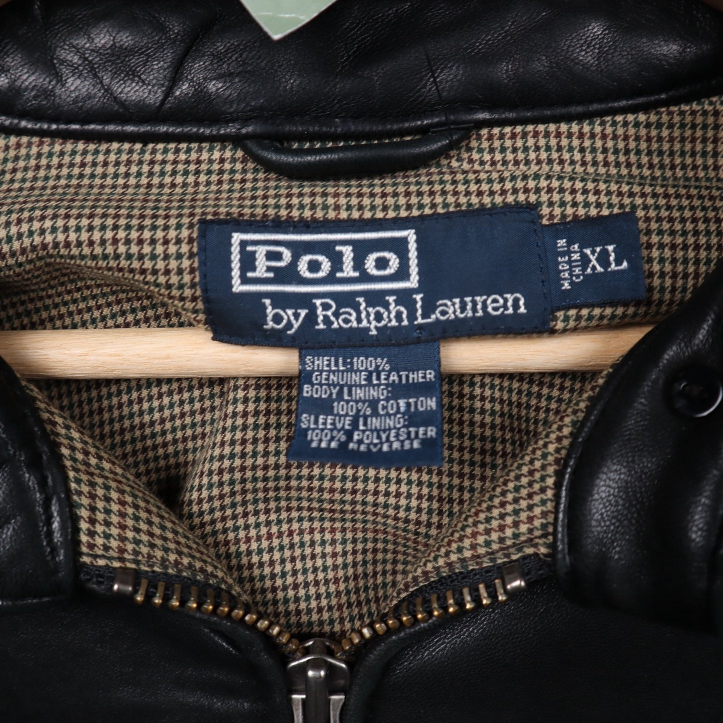 90s Black Polo Ralph Lauren Leather Jacket 5487