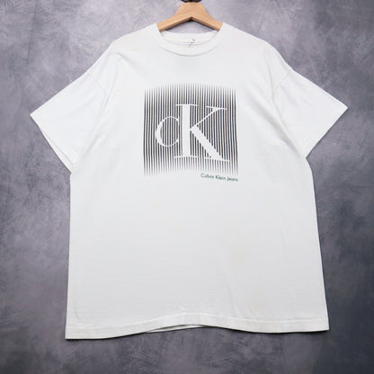 90s White Calvin Klein Jeans CK Logo Shirt 4657