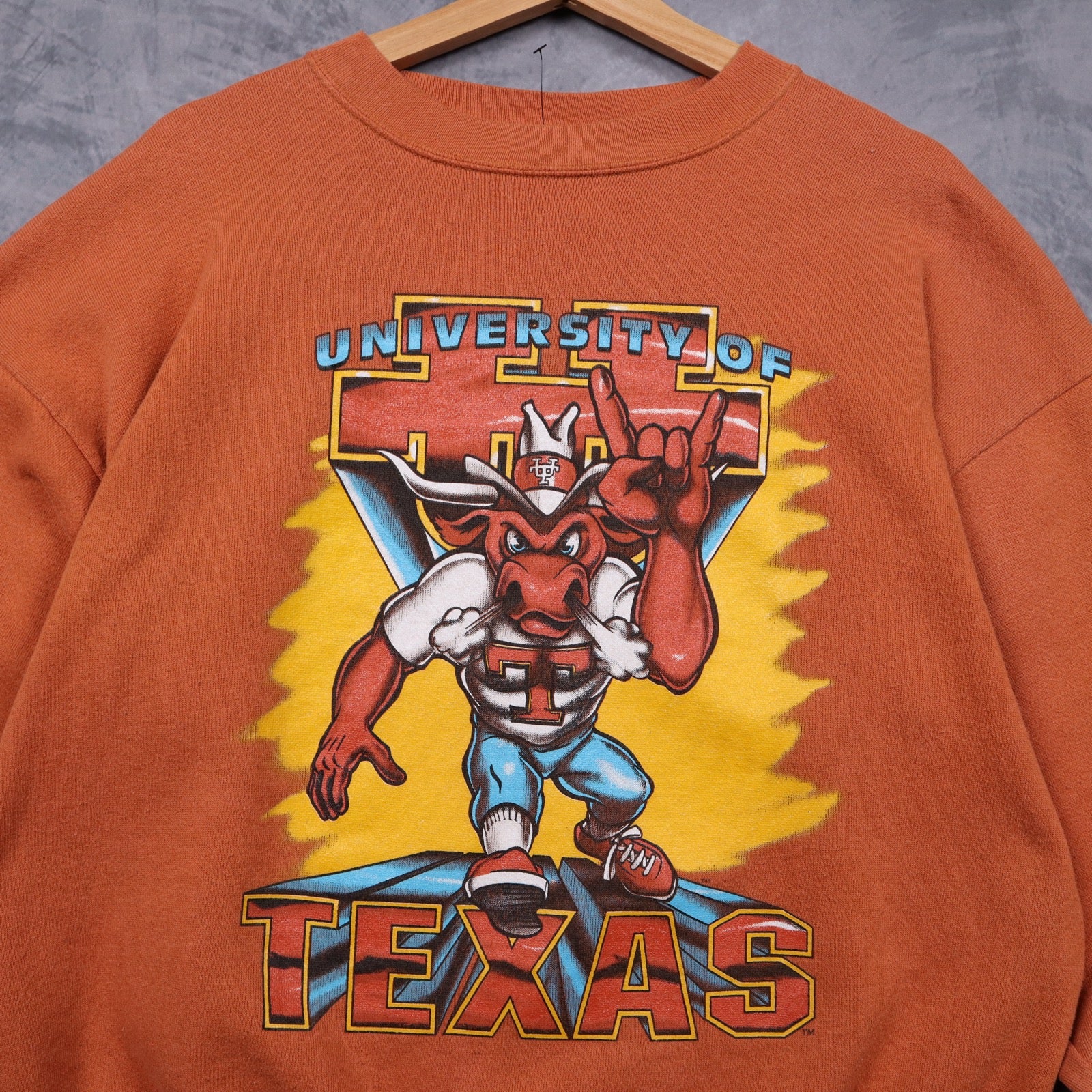 90s Orange University of Texas Longhorns Crewneck Sweatshirt 5715