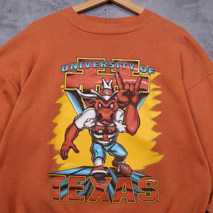 90s Orange University of Texas Longhorns Crewneck Sweatshirt 5715