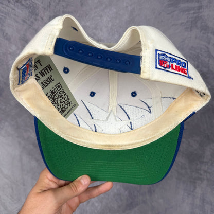 90s Cream Dallas Cowboys Logo Athletic Sharktooth Snapback Hat 6798