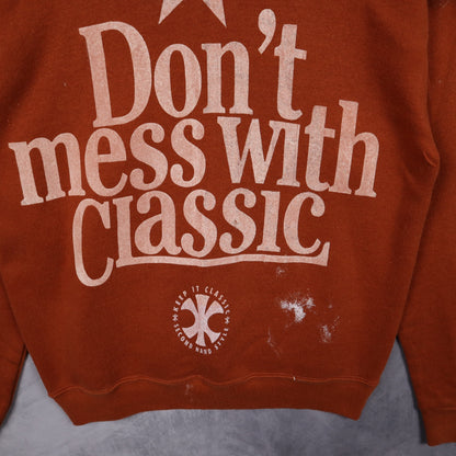 00s Burnt Orange Texas Longhorns Graphic Hoodie 5679