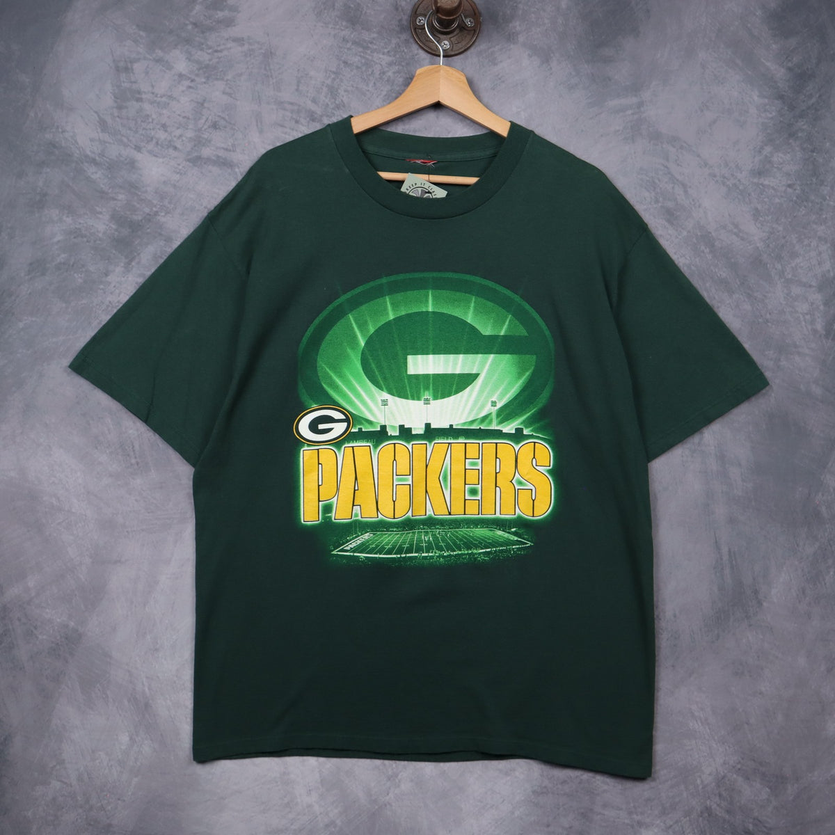 00s Green Green Bay Packers Lambeau Field Shirt 6664