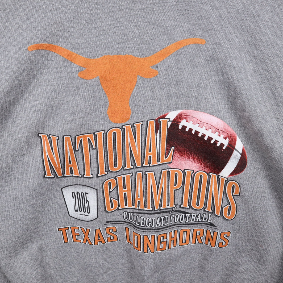 2005 Grey Texas Longhorns National Champions Crewneck Sweatshirt 5689