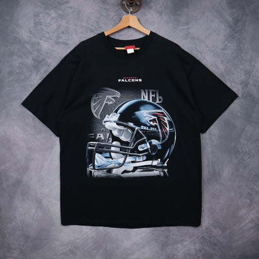 00s Black Atlanta Falcons Helmet Shirt 6775