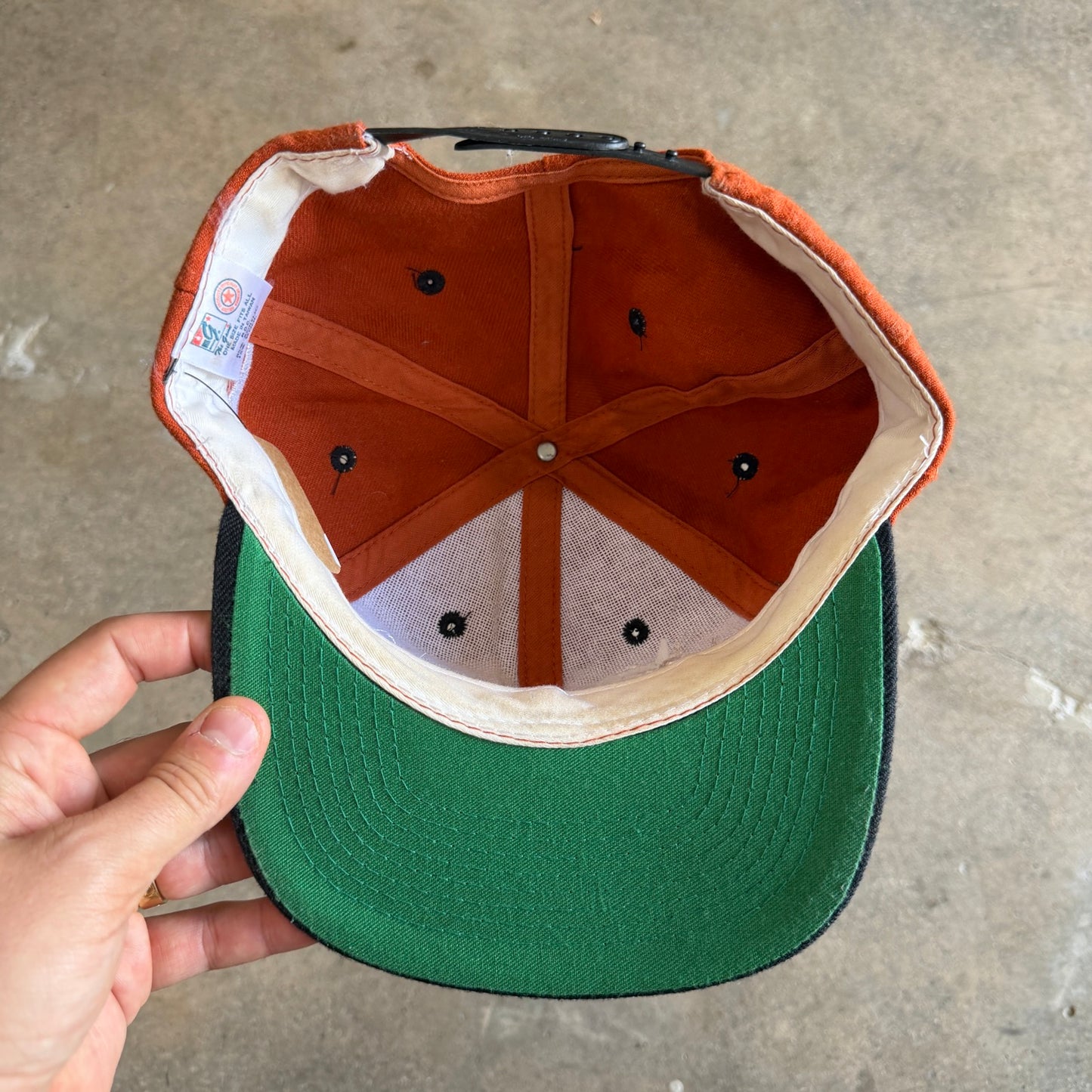 90s Burnt Orange Texas Longhorns Snapback Hat 5800
