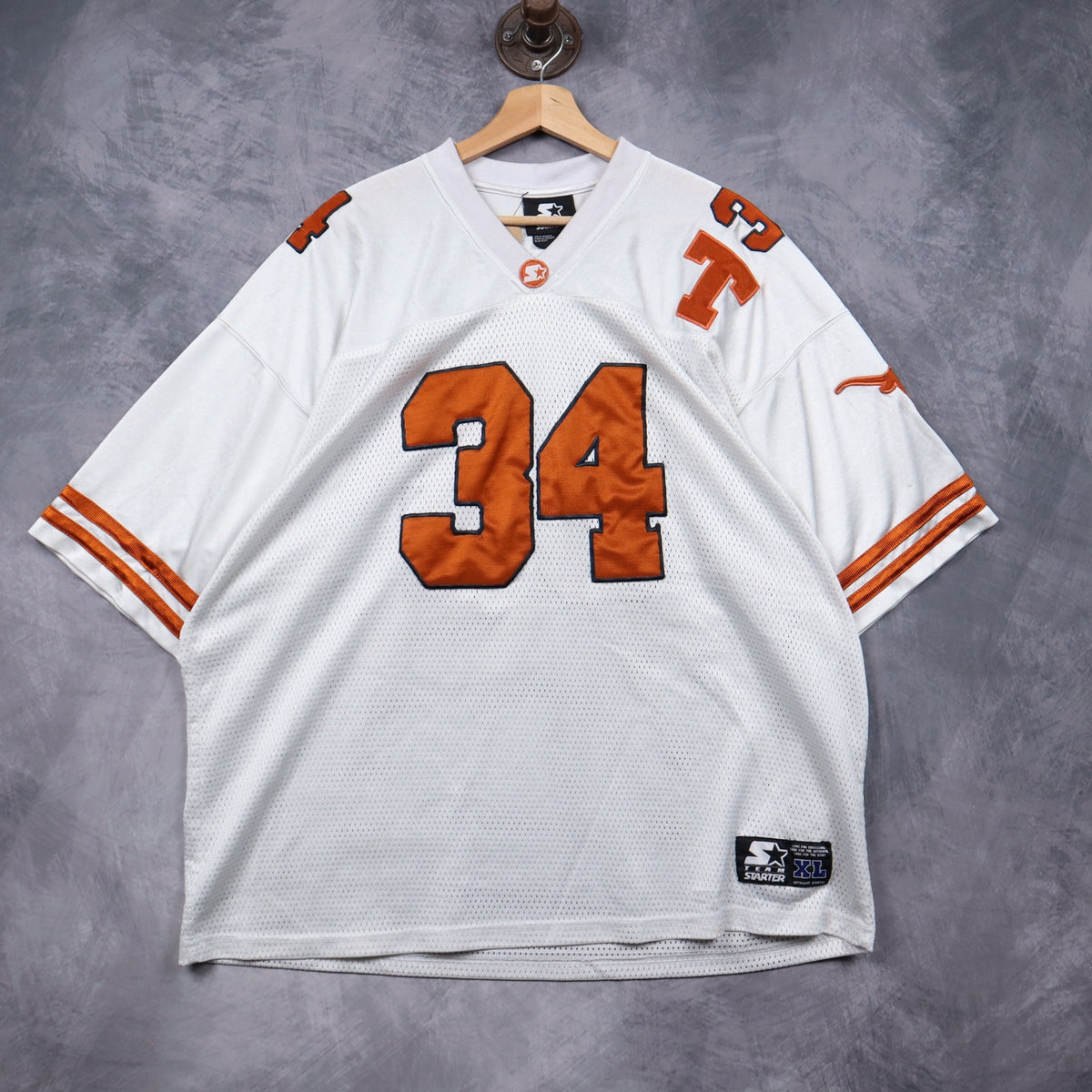 90s White Texas Longhorns Starter #34 Jersey 5815