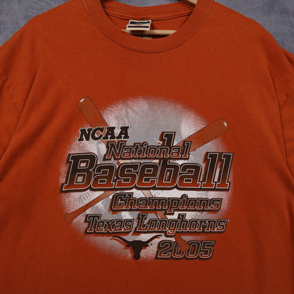 2005 Orange Texas Longhorns NCAA Baseball Champions Shirt 5843