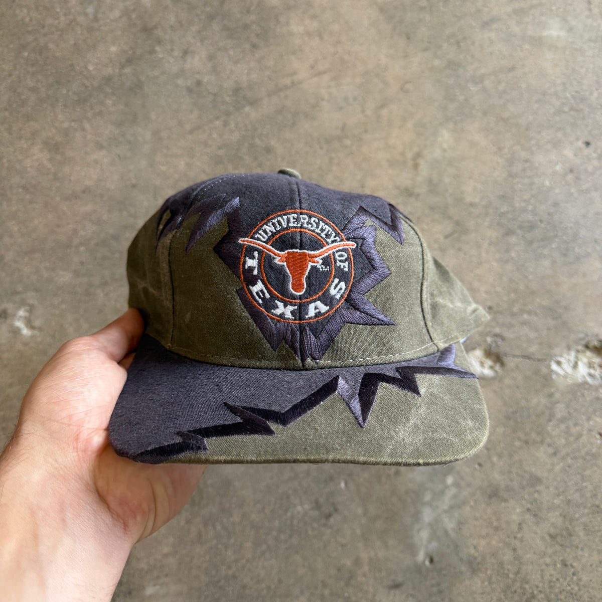 90s Green University of Texas Drew Pearson Snapback Hat 5766