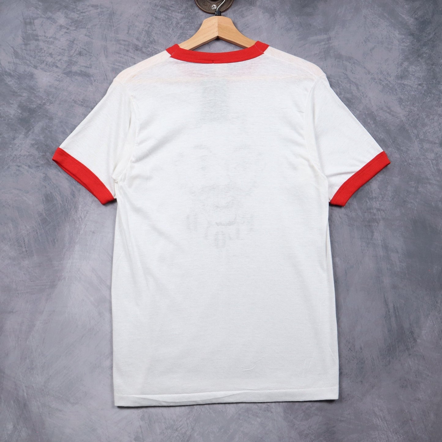 80s White Pink Floyd Ringer Shirt 4948
