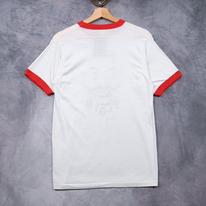 80s White Pink Floyd Ringer Shirt 4948