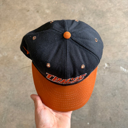 90s Black Texas Longhorns Snapback Hat 5803
