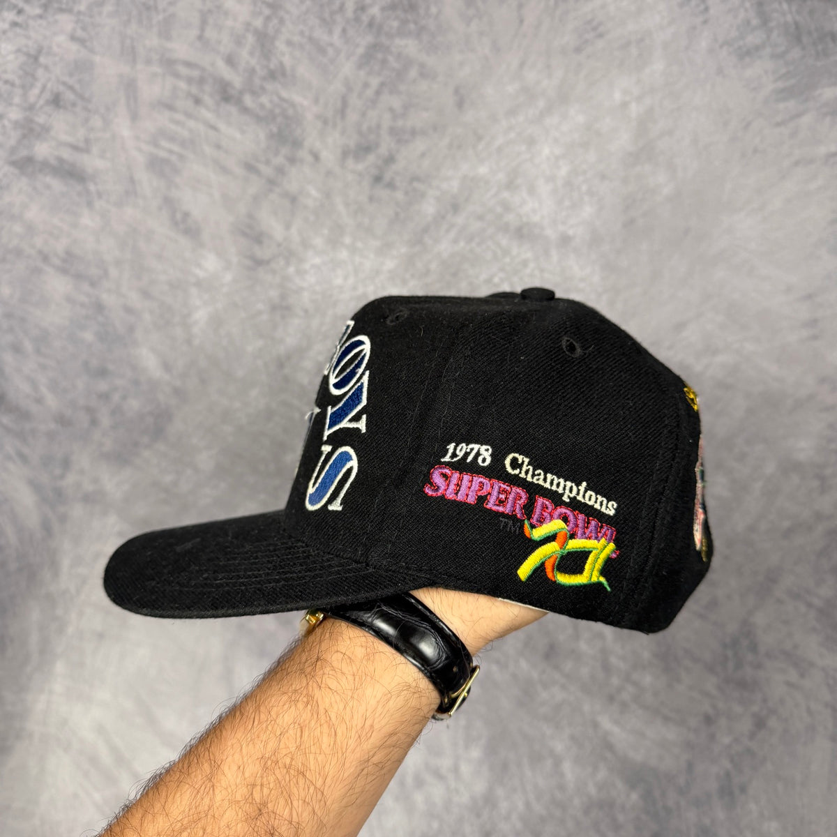 90s Black Dallas Cowboys Super Bowl Champions Snapback Hat 6806