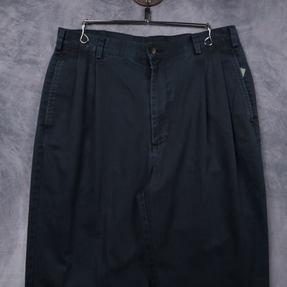 90s Faded Black Jos. A. Bank Pleated Chino Pants 5278