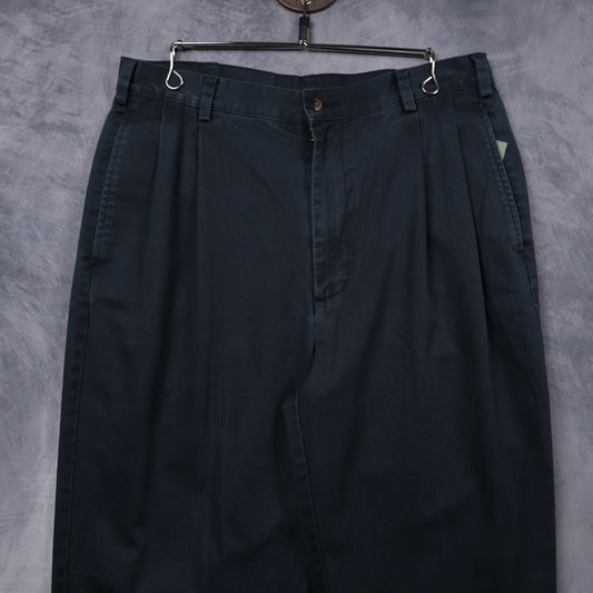 90s Faded Black Jos. A. Bank Pleated Chino Pants 5278