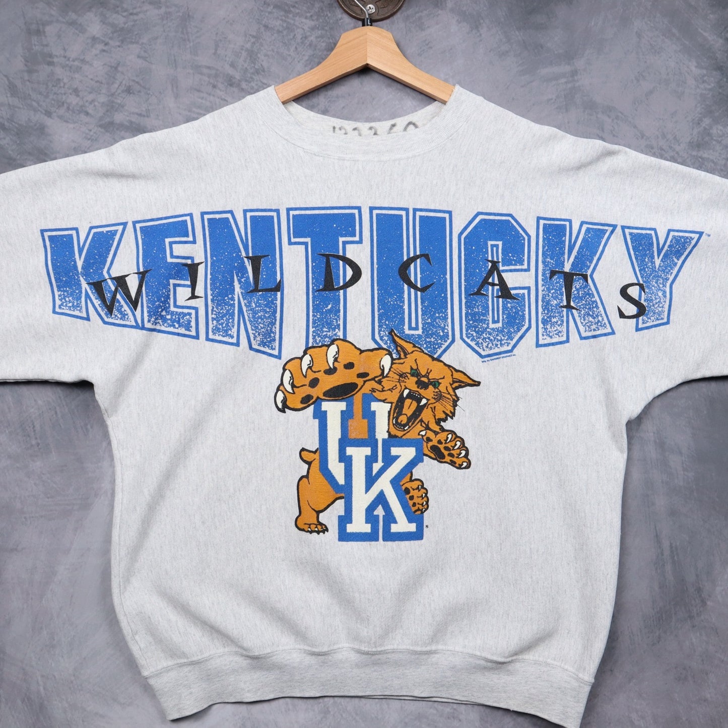 90s Grey Kentucky Wildcats Crewneck Sweatshirt 5100