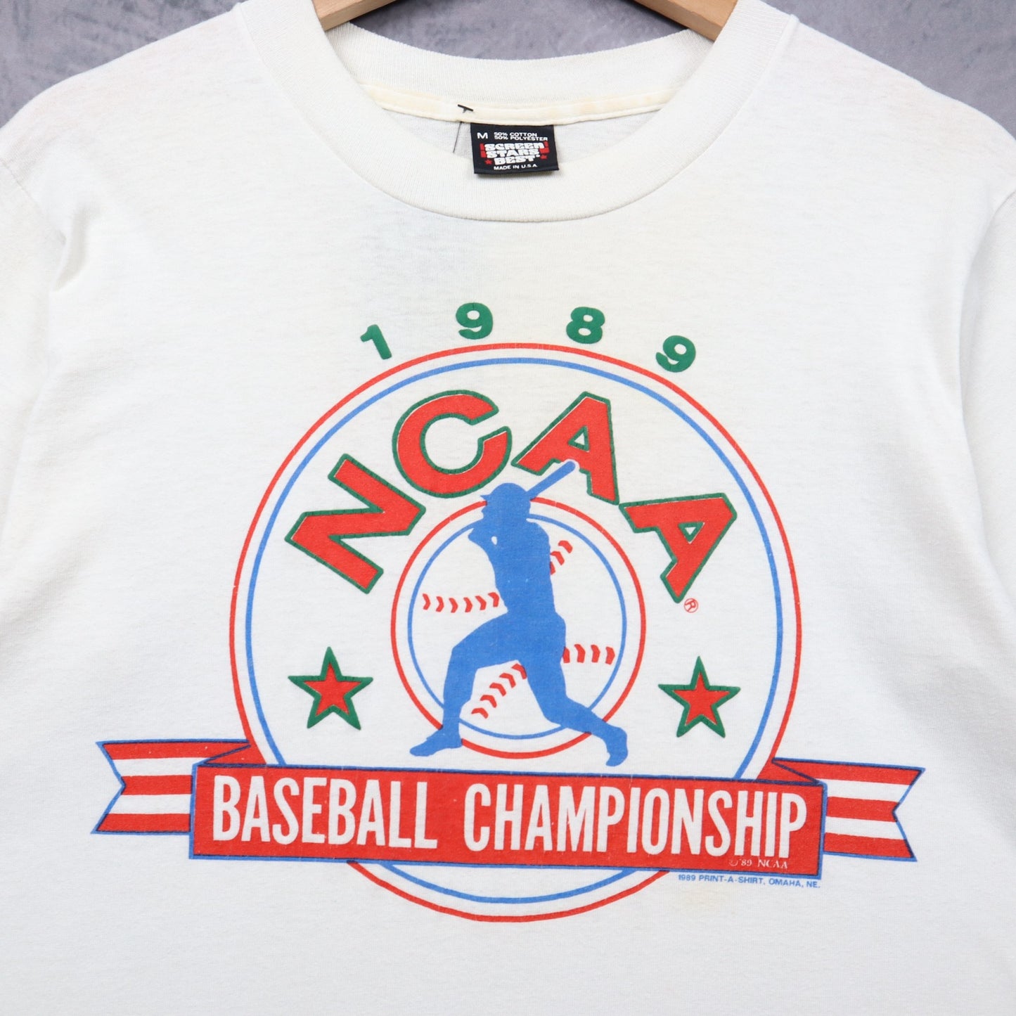 1989 White NCAA Baseball Championship Shirt 5520