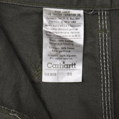 Y2K Olive Green Carhartt Washed Duck Work Shorts 5182