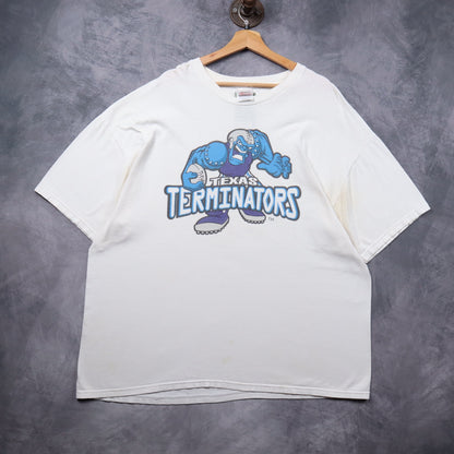90s White Texas Terminators Shirt 5388